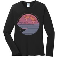 The Mountains Are Calling Ladies Long Sleeve Shirt