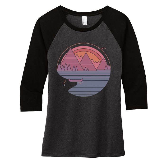 The Mountains Are Calling Women's Tri-Blend 3/4-Sleeve Raglan Shirt