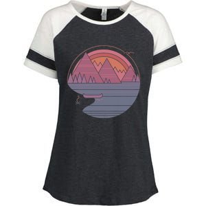 The Mountains Are Calling Enza Ladies Jersey Colorblock Tee