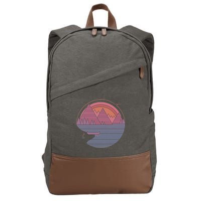 The Mountains Are Calling Cotton Canvas Backpack