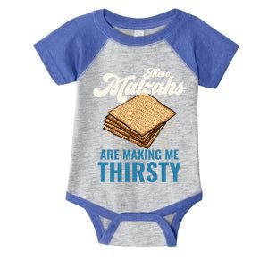 These Matzahs Are Making Me Thirsty Passover Matzah Matzo Cute Gift Infant Baby Jersey Bodysuit