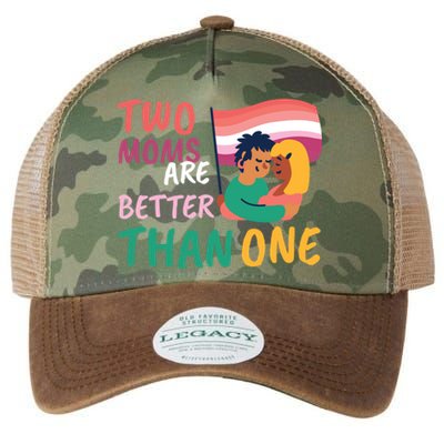 Two Moms Are Better Than One Lgbt Lesbian Couple Pride Month Gift Legacy Tie Dye Trucker Hat