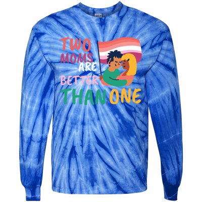 Two Moms Are Better Than One Lgbt Lesbian Couple Pride Month Gift Tie-Dye Long Sleeve Shirt