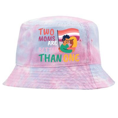 Two Moms Are Better Than One Lgbt Lesbian Couple Pride Month Gift Tie-Dyed Bucket Hat