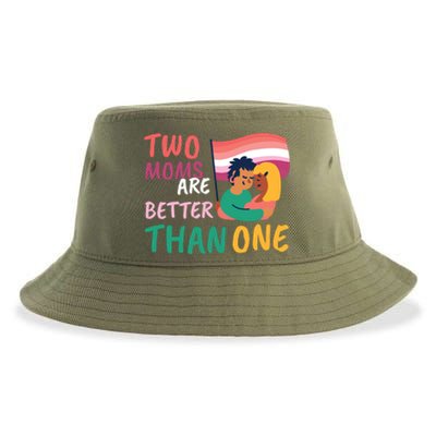 Two Moms Are Better Than One Lgbt Lesbian Couple Pride Month Gift Sustainable Bucket Hat