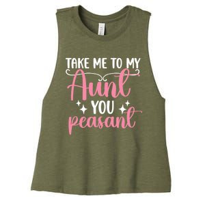 To My Aunt From Auntie To Niece Cute Gift Women's Racerback Cropped Tank