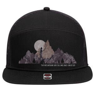 The Mountains Are Calling And I Must Go To Colorado Camping 7 Panel Mesh Trucker Snapback Hat