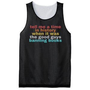 Tell Me A Time In History When It Was Good Guys Banning Book Mesh Reversible Basketball Jersey Tank