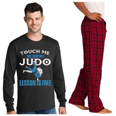 Touch Me And Your First Judo Lesson Is Free Judoka Judoist Long Sleeve Pajama Set