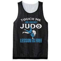 Touch Me And Your First Judo Lesson Is Free Judoka Judoist Mesh Reversible Basketball Jersey Tank