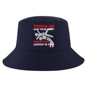 Touch Me And Your First Wrestling Lesson Is Free Wrestler Cool Comfort Performance Bucket Hat