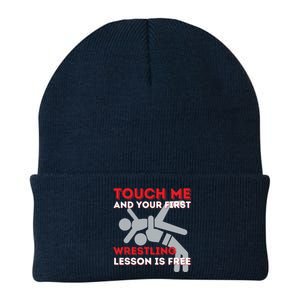 Touch Me And Your First Wrestling Lesson Is Free Wrestler Knit Cap Winter Beanie