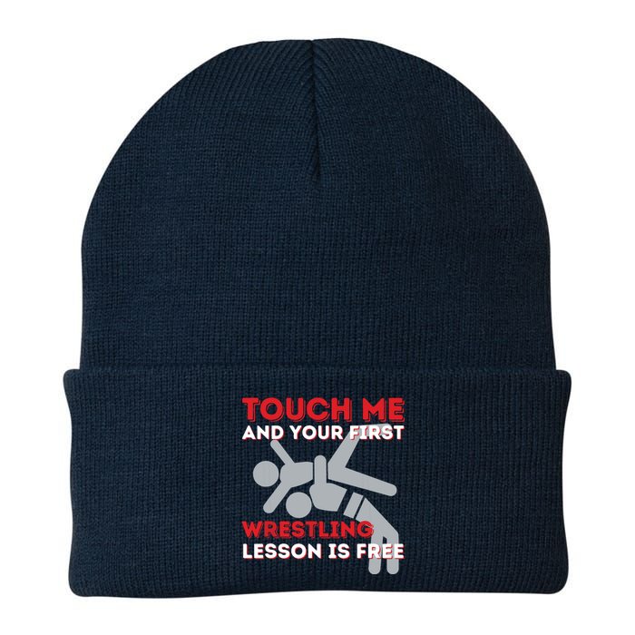 Touch Me And Your First Wrestling Lesson Is Free Wrestler Knit Cap Winter Beanie