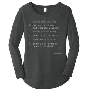 The Moment Artificial Intelligence Becomes Selfaware Women's Perfect Tri Tunic Long Sleeve Shirt