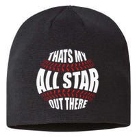 Thats My All Star Out There Baseball Player Mom Dad Cute Sustainable Beanie