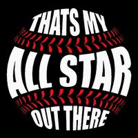 Thats My All Star Out There Baseball Player Mom Dad Cute 16 in Basic Backpack