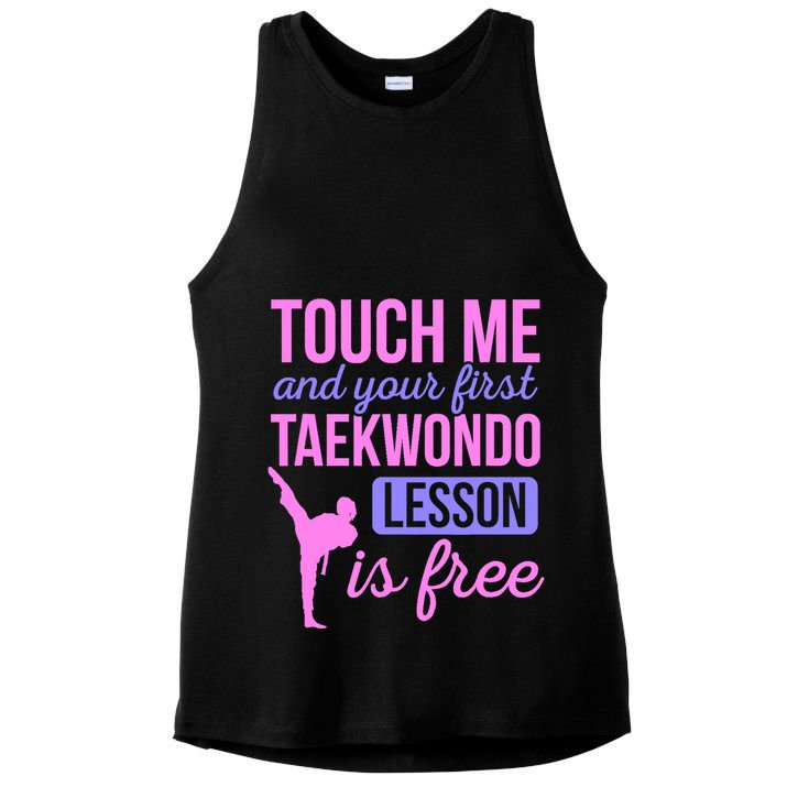 Touch Me And Your First Taekwondo Lesson Is Free Martial Art Ladies PosiCharge Tri-Blend Wicking Tank