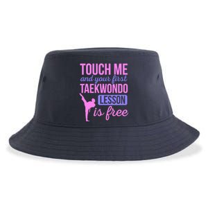 Touch Me And Your First Taekwondo Lesson Is Free Martial Art Sustainable Bucket Hat