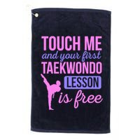 Touch Me And Your First Taekwondo Lesson Is Free Martial Art Golf Towel