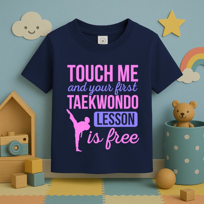 Touch Me And Your First Taekwondo Lesson Is Free Martial Art Toddler T-Shirt