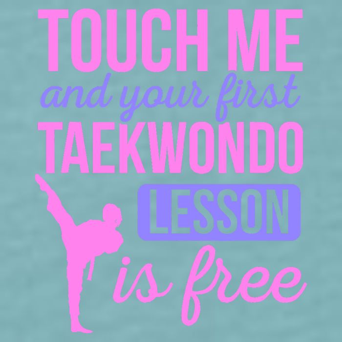 Touch Me And Your First Taekwondo Lesson Is Free Martial Art Sueded Cloud Jersey T-Shirt