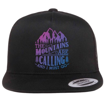 The Mountains Are Calling And I Must Go Vintage Cute Gift Flatbill Hat