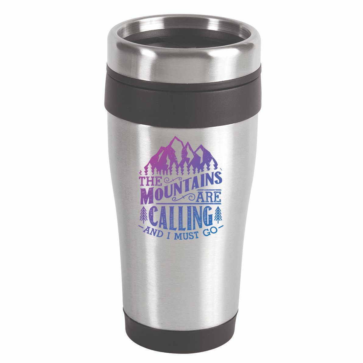 The Mountains Are Calling And I Must Go Vintage Cute Gift 16oz Travel Tumbler