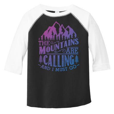 The Mountains Are Calling And I Must Go Vintage Cute Gift Toddler Fine Jersey T-Shirt