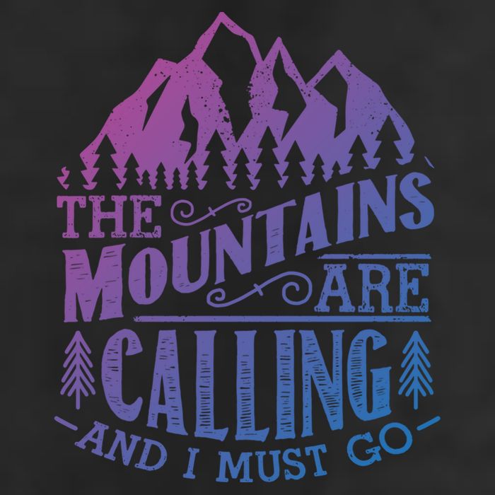 The Mountains Are Calling And I Must Go Vintage Cute Gift Golf Towel
