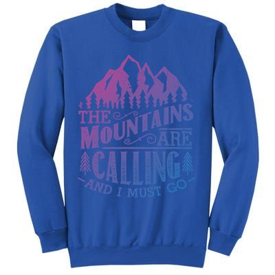 The Mountains Are Calling And I Must Go Vintage Cute Gift Sweatshirt