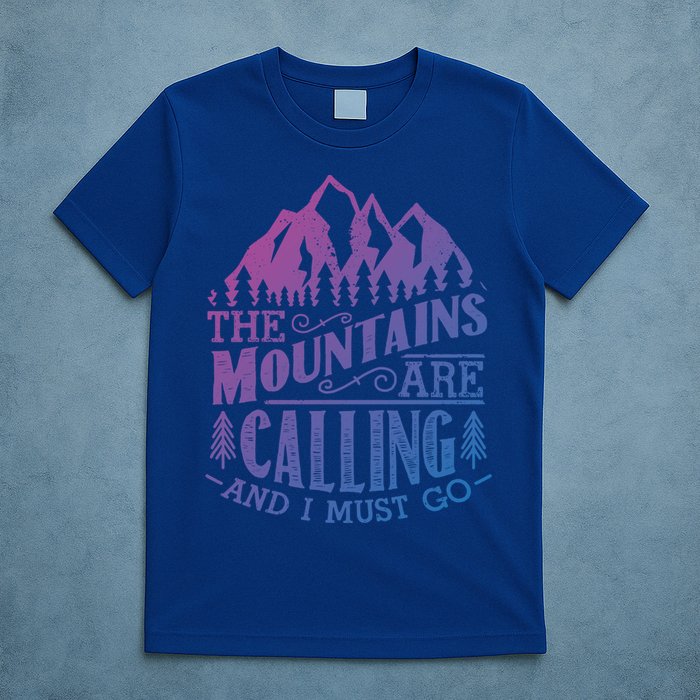 The Mountains Are Calling And I Must Go Vintage Cute Gift T-Shirt