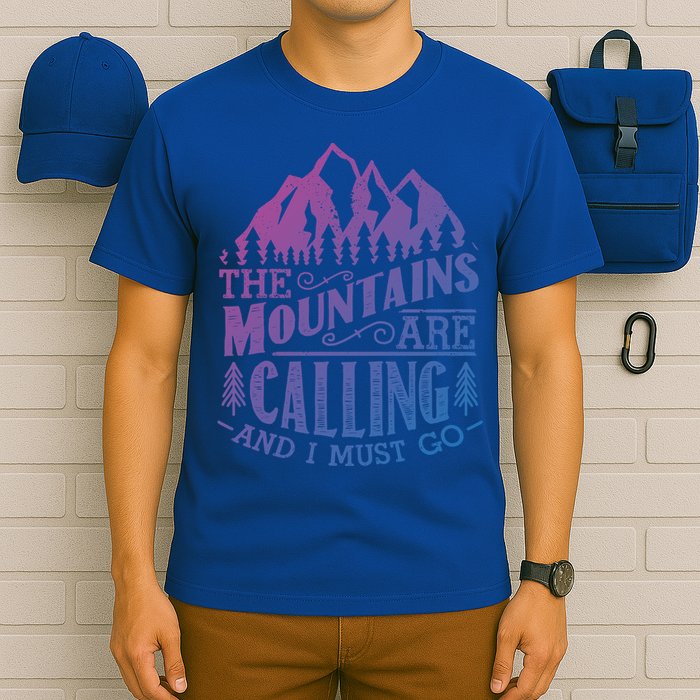 The Mountains Are Calling And I Must Go Vintage Cute Gift T-Shirt