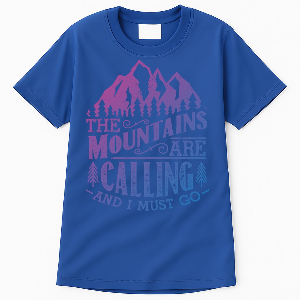 The Mountains Are Calling And I Must Go Vintage Cute Gift Tall T-Shirt