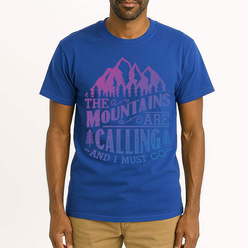 The Mountains Are Calling And I Must Go Vintage Cute Gift Tall T-Shirt