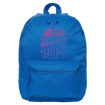 The Mountains Are Calling And I Must Go Vintage Cute Gift 16 in Basic Backpack