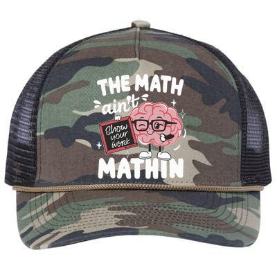 The Math AinT Mathin Funny Math Teacher Retro Rope Trucker Hat Cap