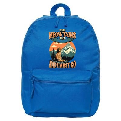 The Meowtains Are Calling And I Must Go Mountain Hiking  16 in Basic Backpack
