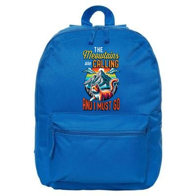 The Meowtains Are Calling And I Must Go Mountain Hiking  16 in Basic Backpack