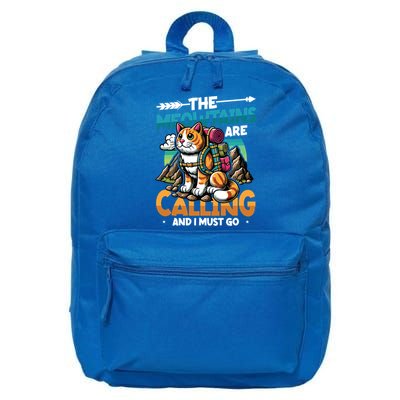 The Meowtains Are Calling And I Must Go Mountain Hiking  16 in Basic Backpack