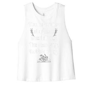 Tell Me A Time In History When It Was Good Guys Banning Book Women's Racerback Cropped Tank