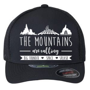 The Mountains Are Calling Big Thunder Space Splash Flexfit Unipanel Trucker Cap