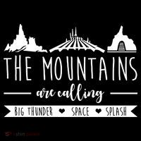 The Mountains Are Calling Big Thunder Space Splash Flexfit Unipanel Trucker Cap