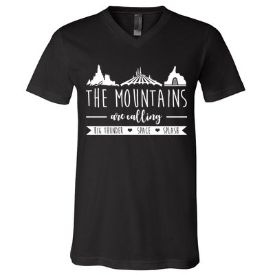 The Mountains Are Calling Big Thunder Space Splash V-Neck T-Shirt
