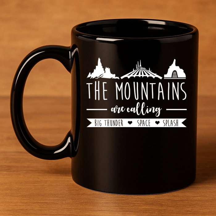 The Mountains Are Calling Big Thunder Space Splash 11oz C Handle Ceramic Mug