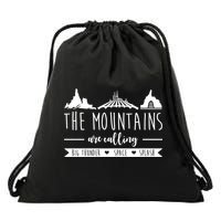 The Mountains Are Calling Big Thunder Space Splash Drawstring Bag