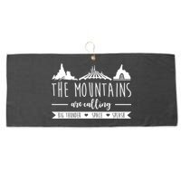 The Mountains Are Calling Big Thunder Space Splash Large Microfiber Waffle Golf Towel