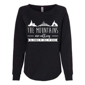 The Mountains Are Calling Big Thunder Space Splash Womens California Wash Sweatshirt