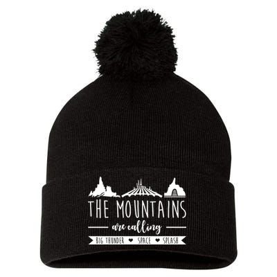 The Mountains Are Calling Big Thunder Space Splash Pom Pom 12in Knit Beanie