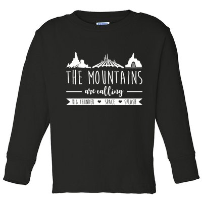 The Mountains Are Calling Big Thunder Space Splash Toddler Long Sleeve Shirt