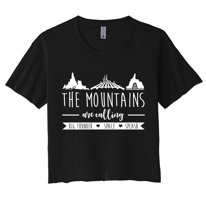 The Mountains Are Calling Big Thunder Space Splash Crop Top
